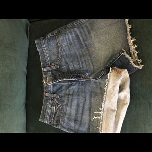 JCrew high rise jean shorts